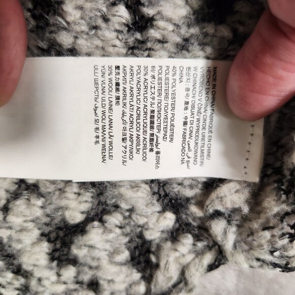 Calvin Klein Jeans Wool Blend Women's Sweater black and white Size M - Picture 8 of 9